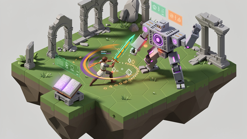 Isometric style medium article images