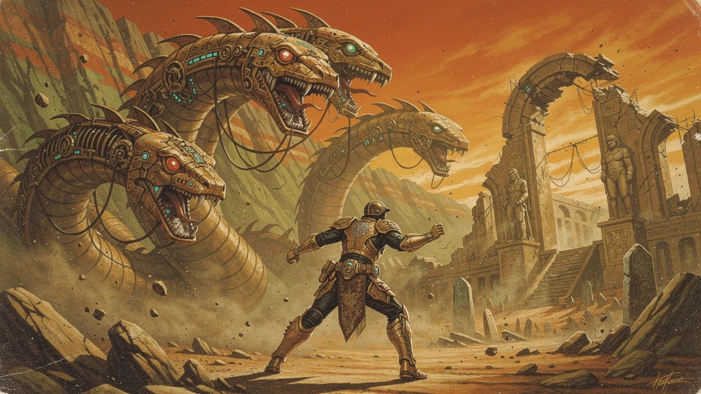 AI hero image for gaming blog in retro style