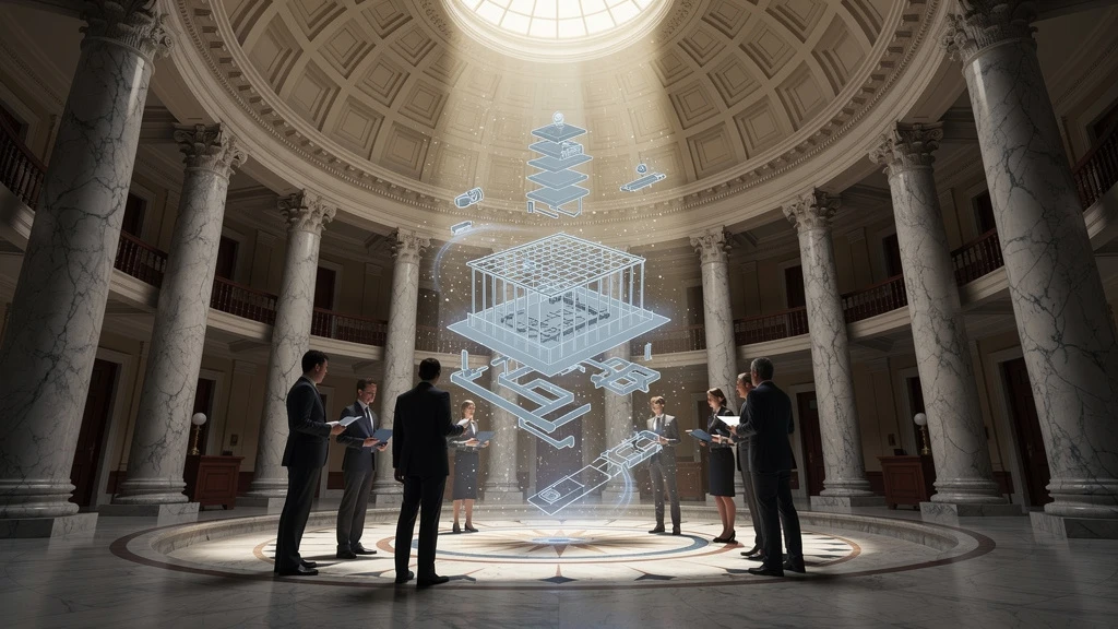 AI hero image for politics blog in illustration style