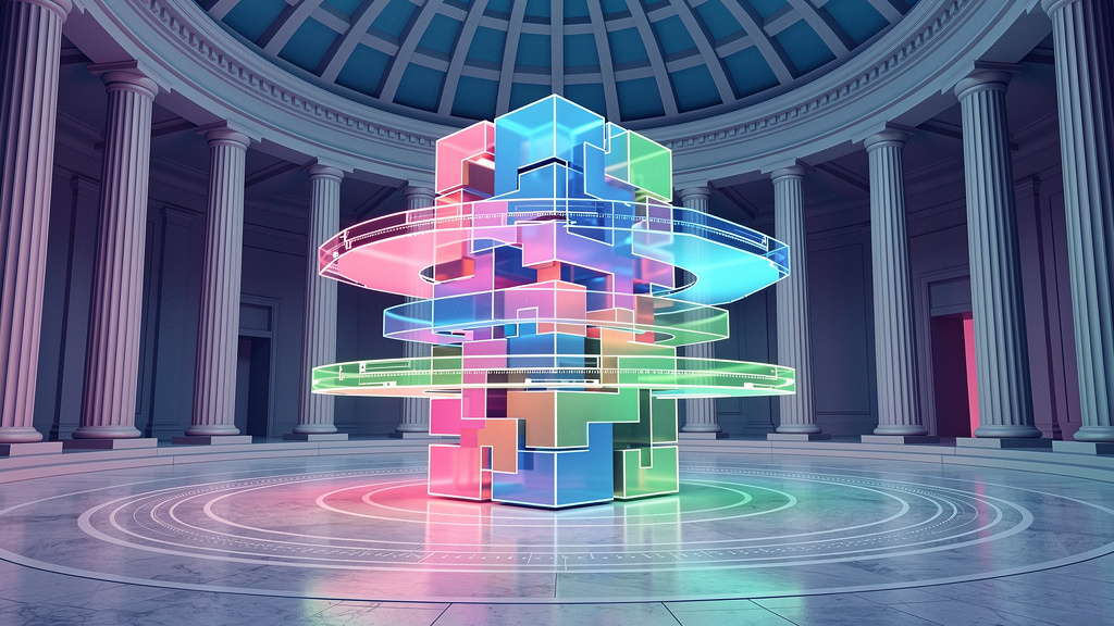 Neon Geo style wordpress featured images