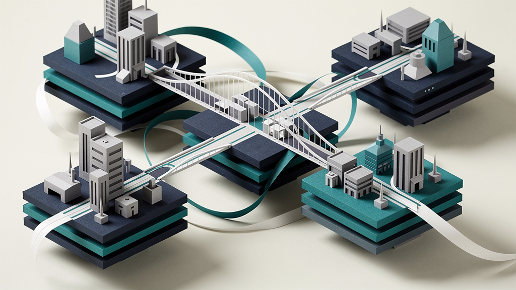 Paper Cut style blog featured images