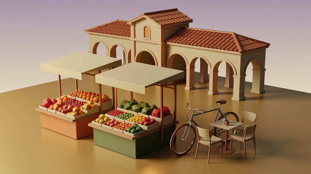 3D Render style webflow blog headers