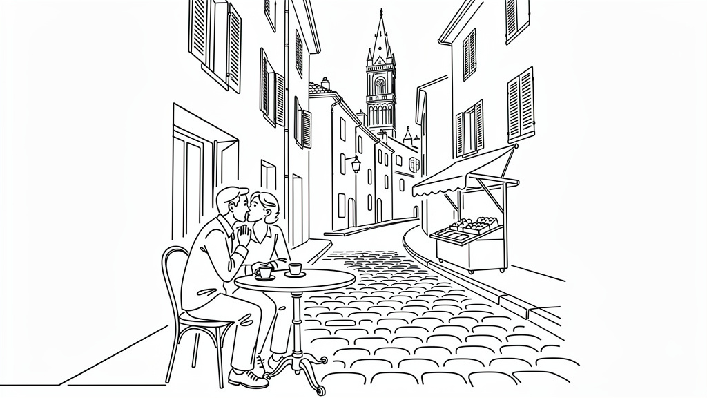 Line Art style wordpress featured images