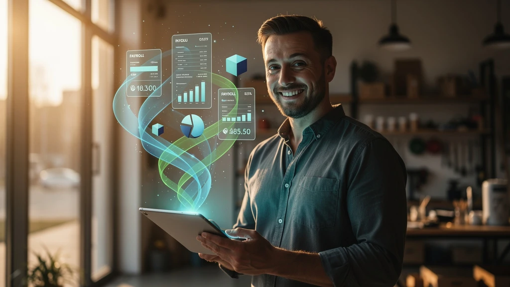 AI hero image for business product in bold style