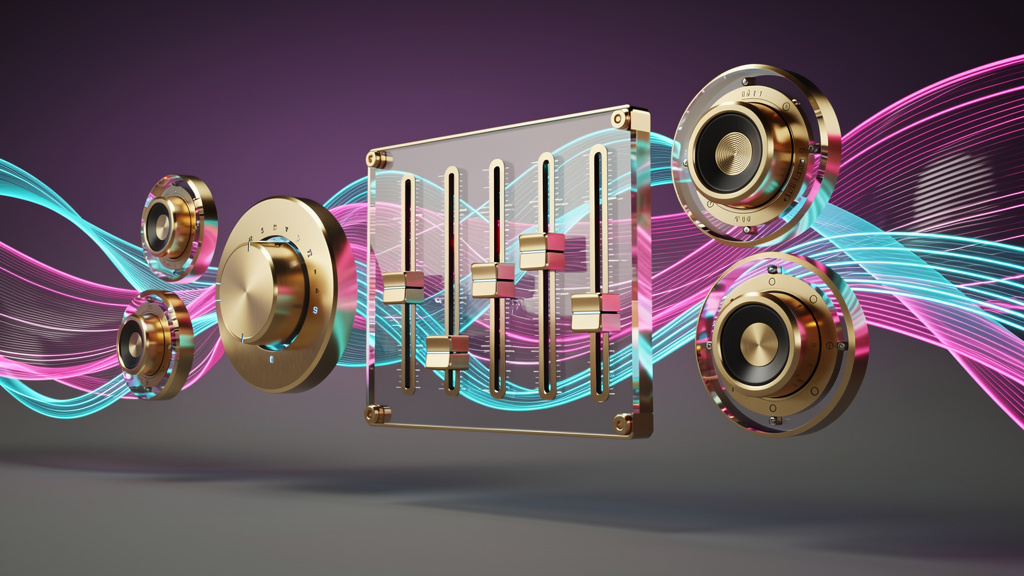 3D Render style landing page hero images