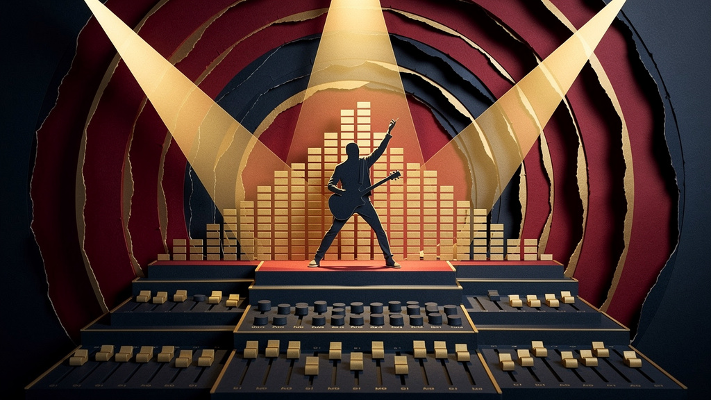 Paper Cut style landing page hero images