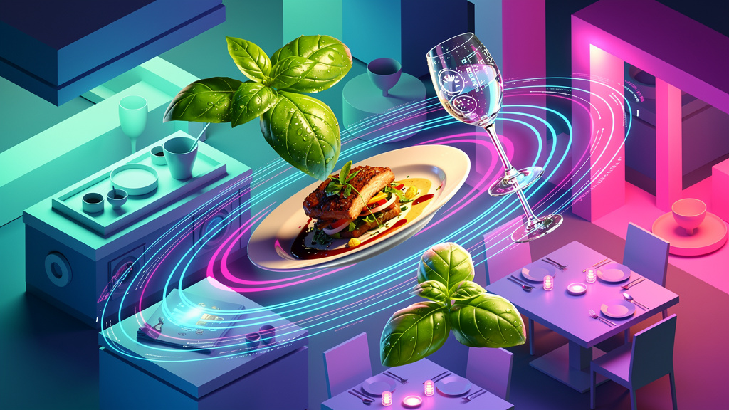 Neon Geo style landing page hero images