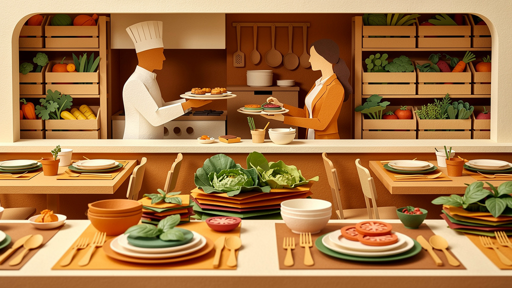 Paper Cut style landing page hero images