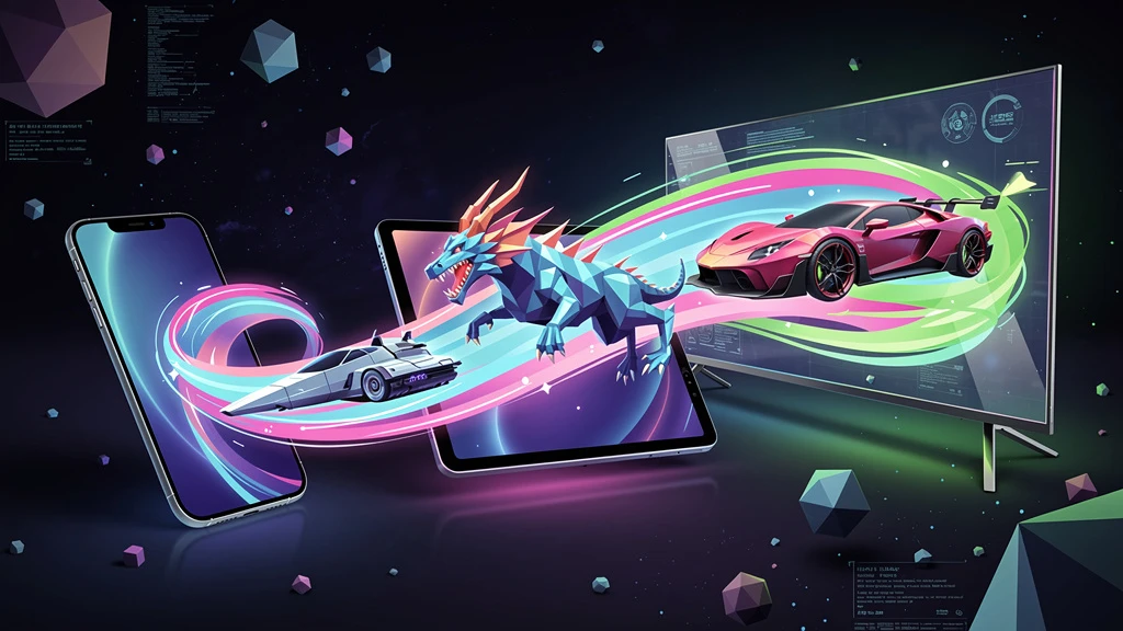 Neon Geo style roadmap graphics