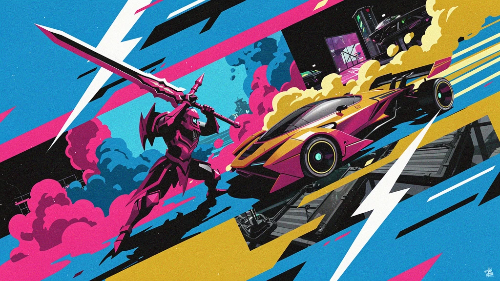 Pop Art style roadmap graphics