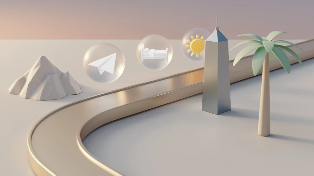 3D Render style about page headers