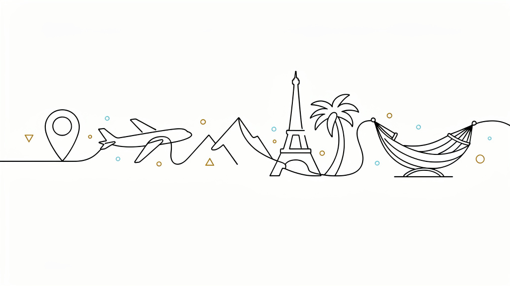 Line Art style landing page hero images