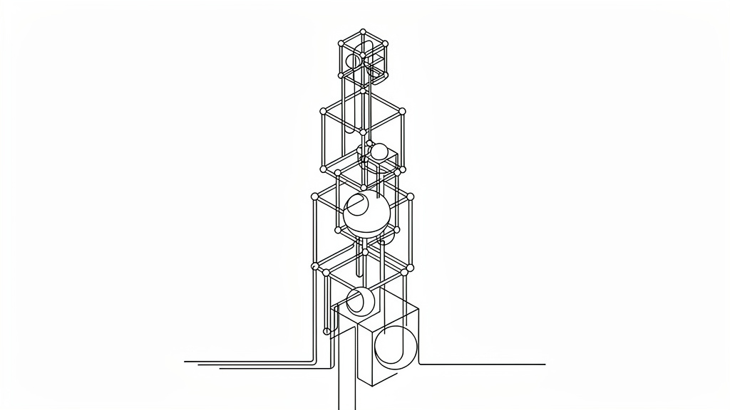 Line Art style podcast episode covers