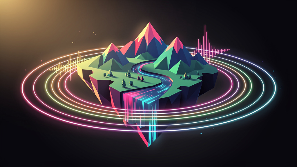 Neon Geo style instagram post images