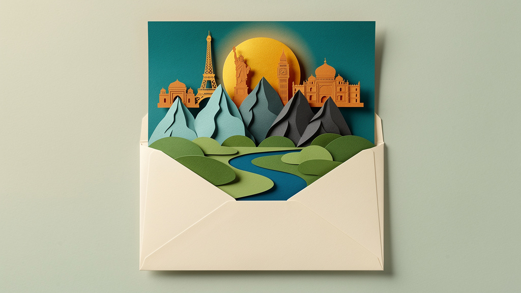 Paper Cut style instagram post images