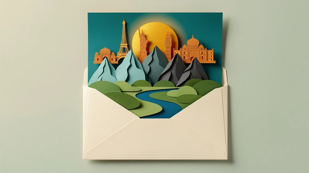 Paper Cut style instagram post images