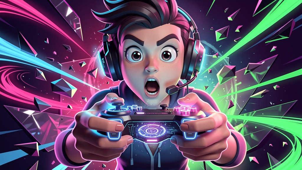 Neon Geo style vimeo thumbnails