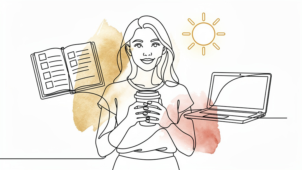 Line Art style hashnode post images