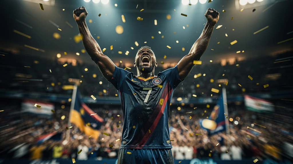 AI hero image for sports YouTube thumbnail in bold style