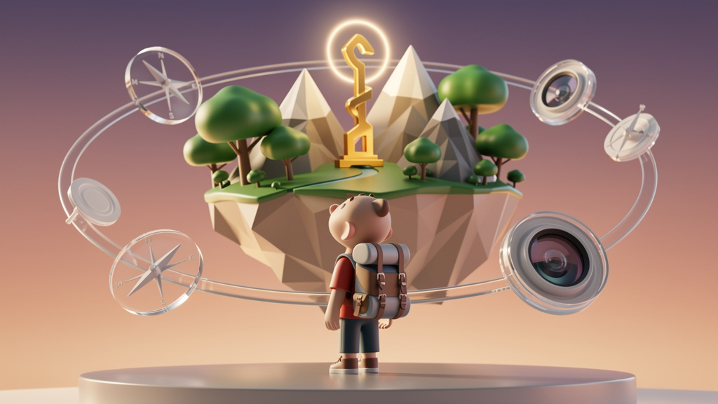 3D Render style course thumbnails