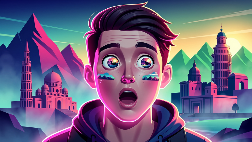 Neon Geo style course thumbnails